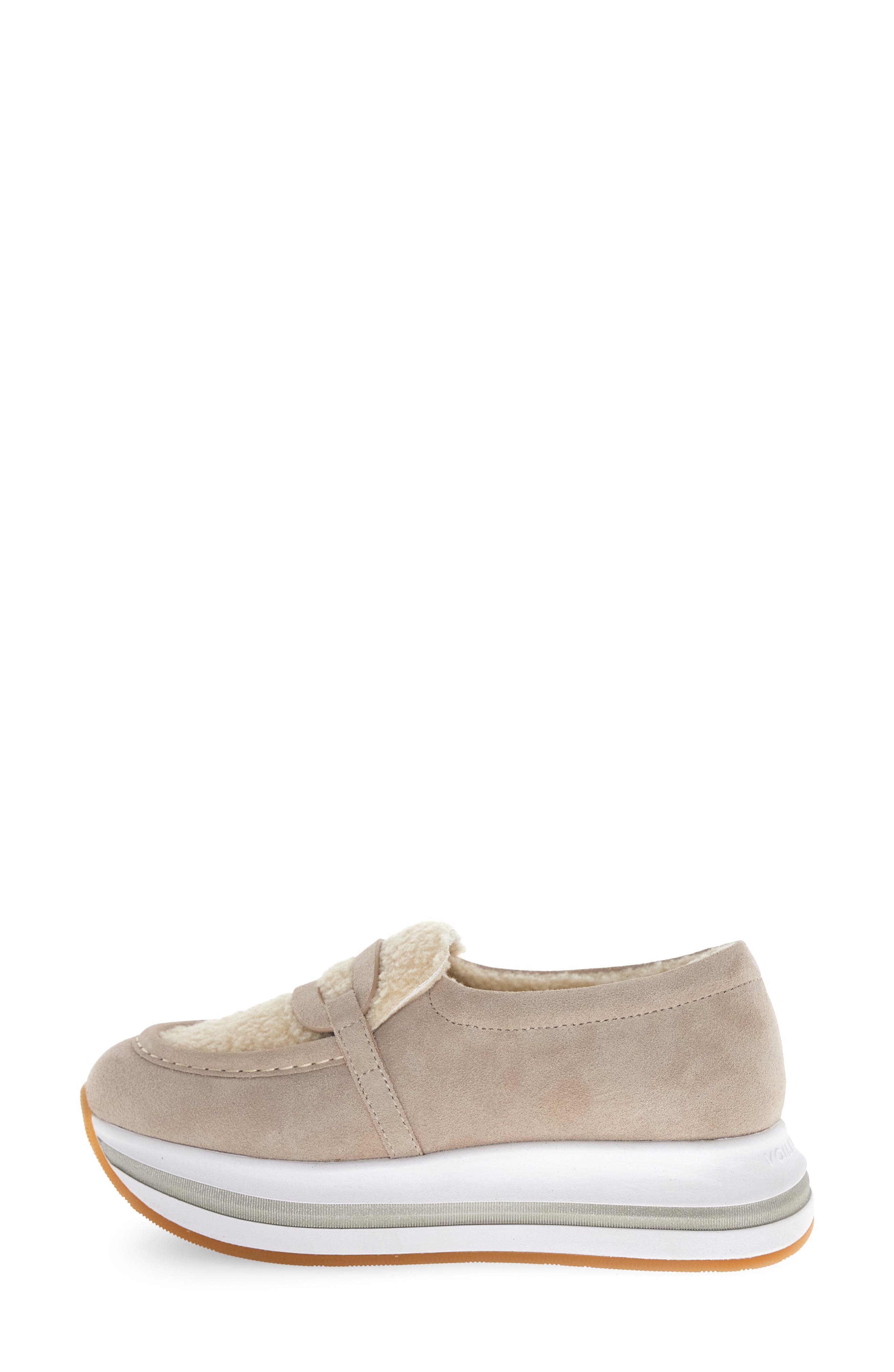 Voile Blanche Merry Genuine Shearling Loafer, Alternate, color, Light Beige