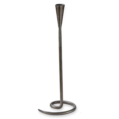 Loop Metal Taper Holder Large Dark Gray Iron Candle Holder