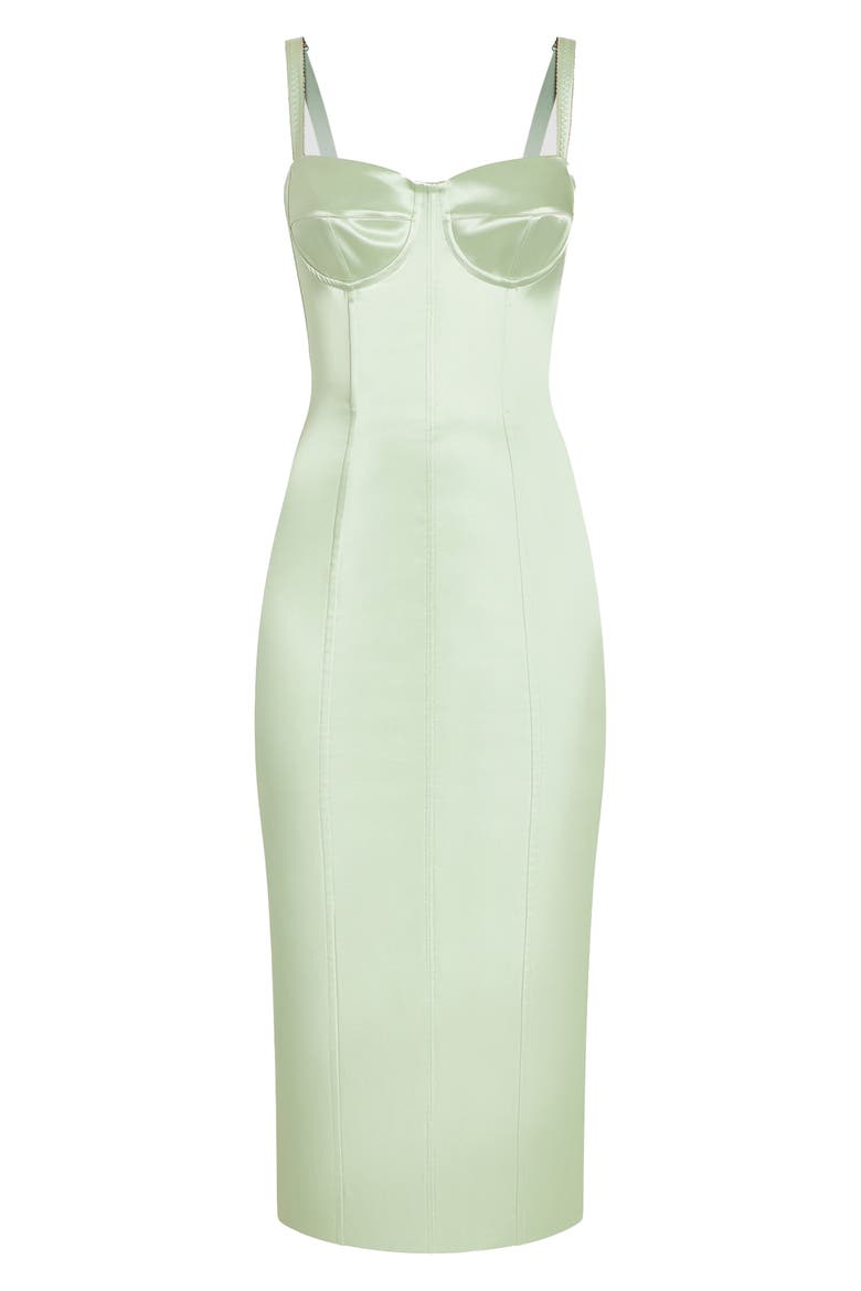 Satin Midi Cocktail Dress, Alternate, color, V0098 POWDER SEA GREEN