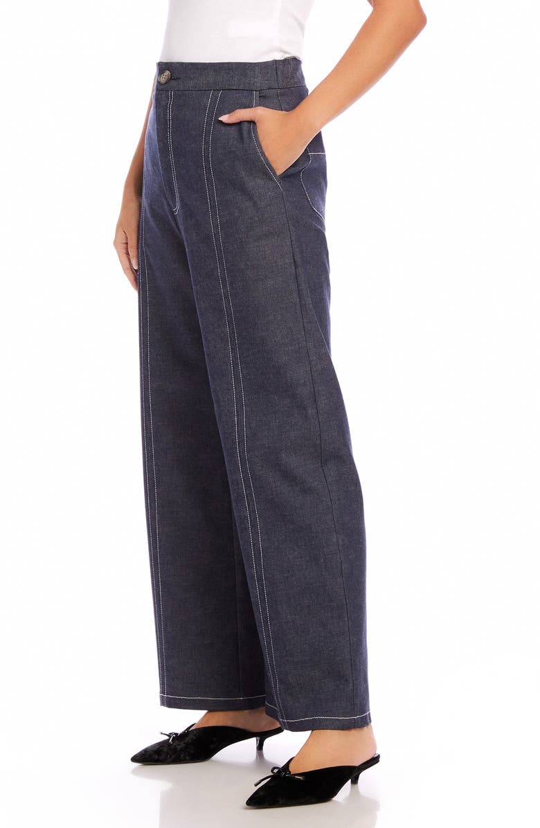 FIFTEEN TWENTY Miles Wide Leg Stretch Cotton Twill Pants, Alternate, color, 