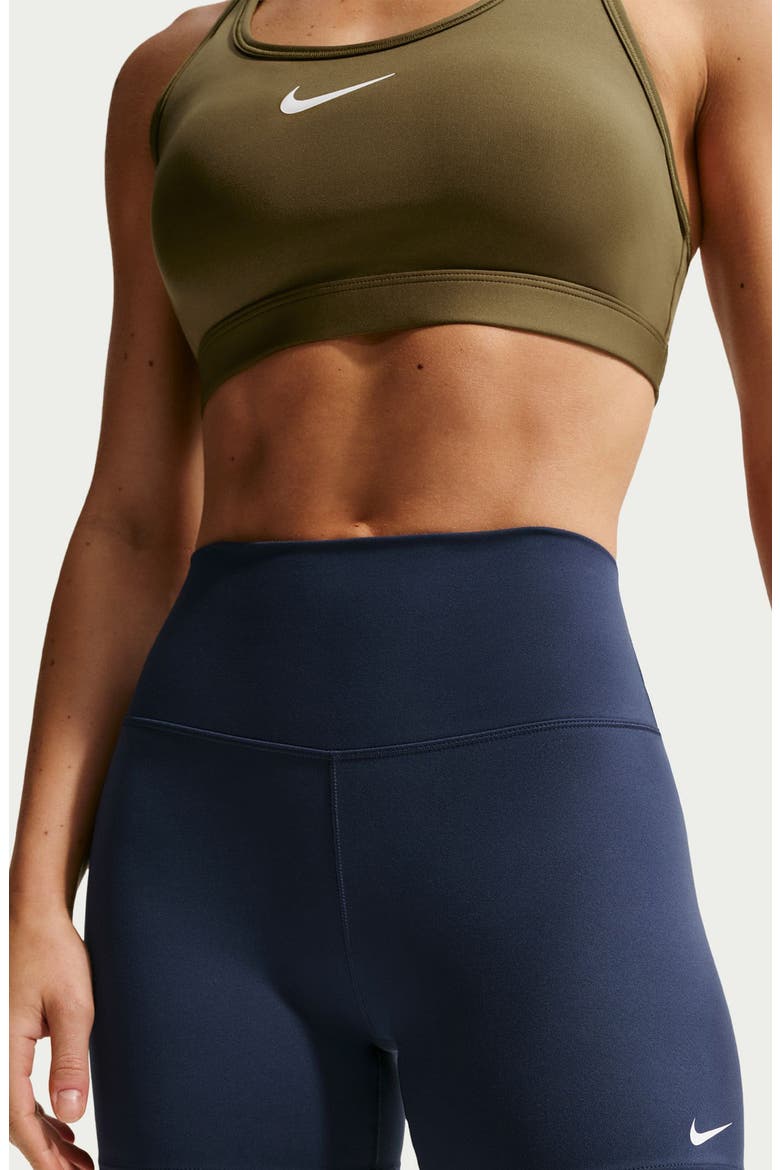 One Elemental Dri-FIT High Waist Bike Shorts, Alternate, color, 413 MNNAVY/WHITE