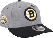 New Era Men's New Era  Gray/Black Boston Bruins Wool Pin Low Profile 9FIFTY Snapback Hat