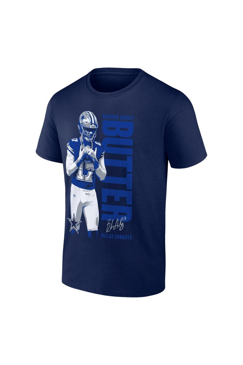 Men's Fanatics Brandon Aubrey Navy Dallas Cowboys Like Butter T-Shirt, Alternate, color, Navy