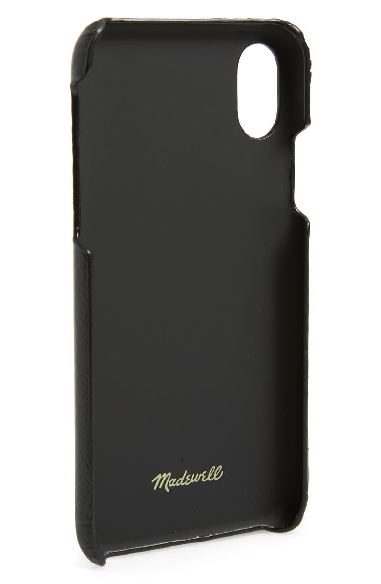 Madewell Card Slot Leather iPhone X/Xs Case, Alternate, color,