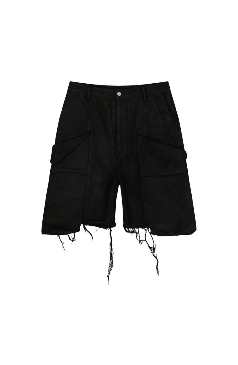 SAINT PERRY Ox Cargo Denim Short, Main, color, Black