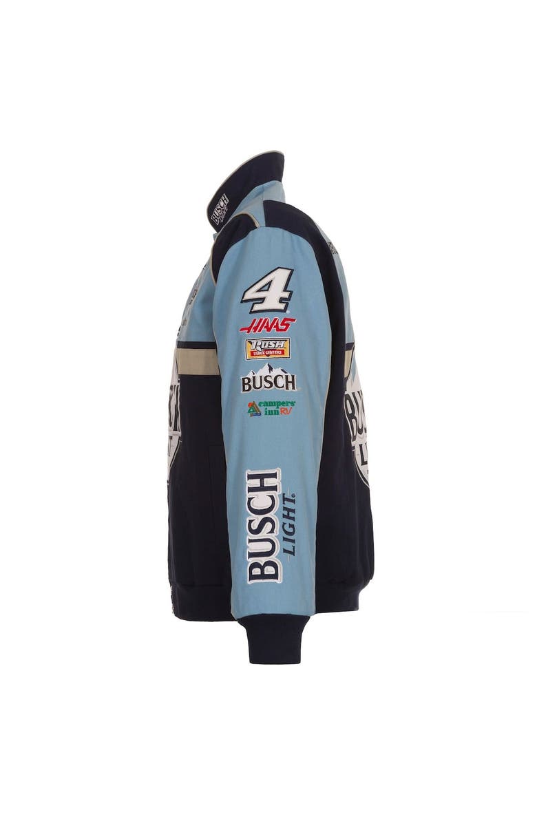 JH DESIGN Men's JH Design Navy/Blue Kevin Harvick Busch Light Twill Uniform Full-Snap Jacket, Alternate, color,