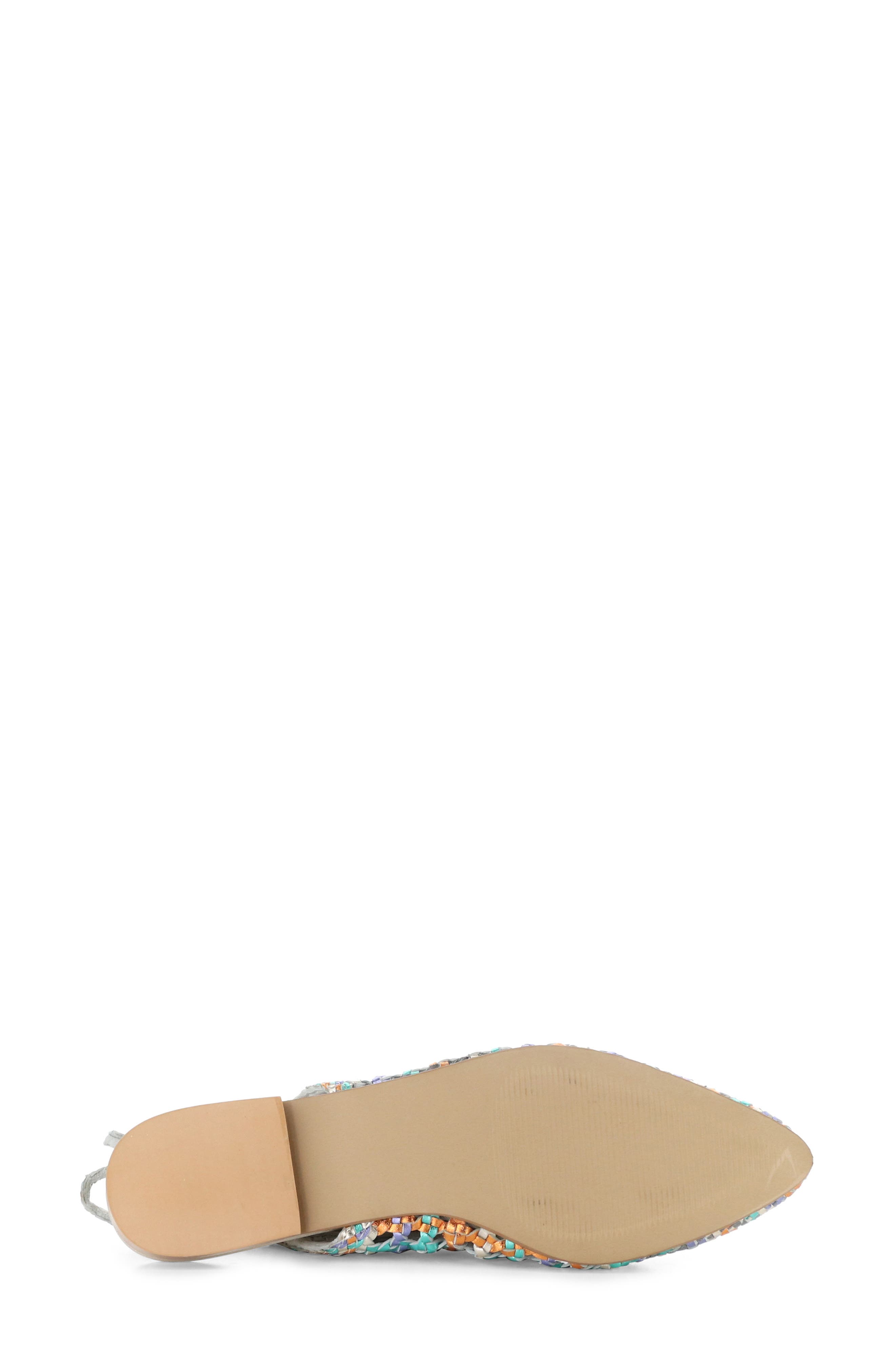 Willow Slingback Cap Toe Flat, Alternate, color, SILVER MULTI
