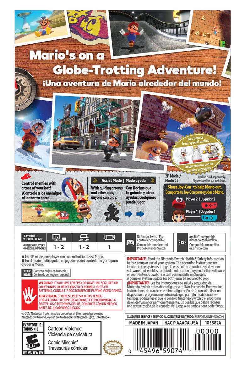 Switch Super Mario Odyssey, Alternate, color, MULTI