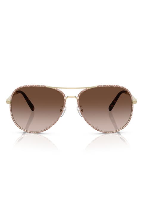 58mm Pilot Sunglasses