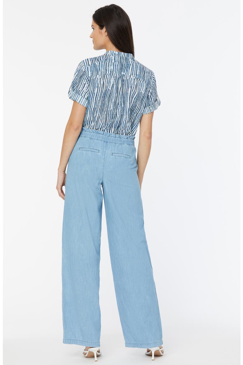 Paperbag High Waist Wide Leg Denim Pants, Alternate, color, LIGHT STONE