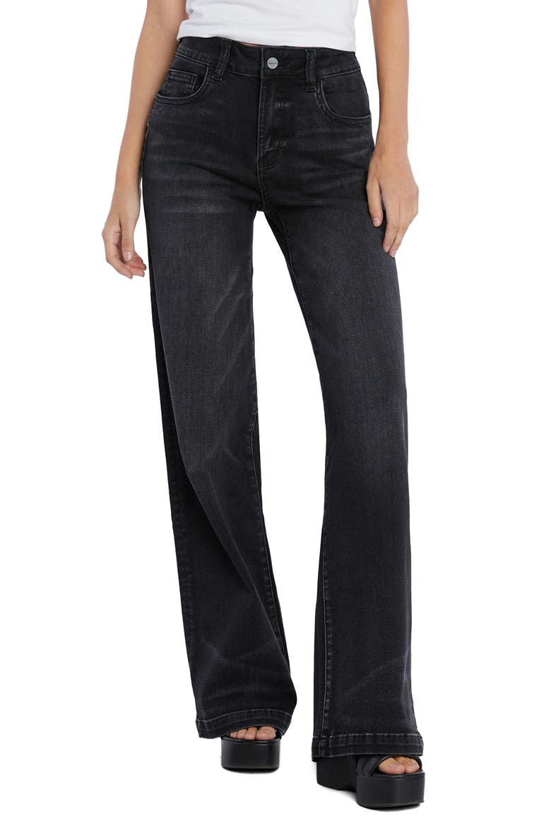 High Waist Wide Leg Jeans, Main, color, SEVILLE BLACK