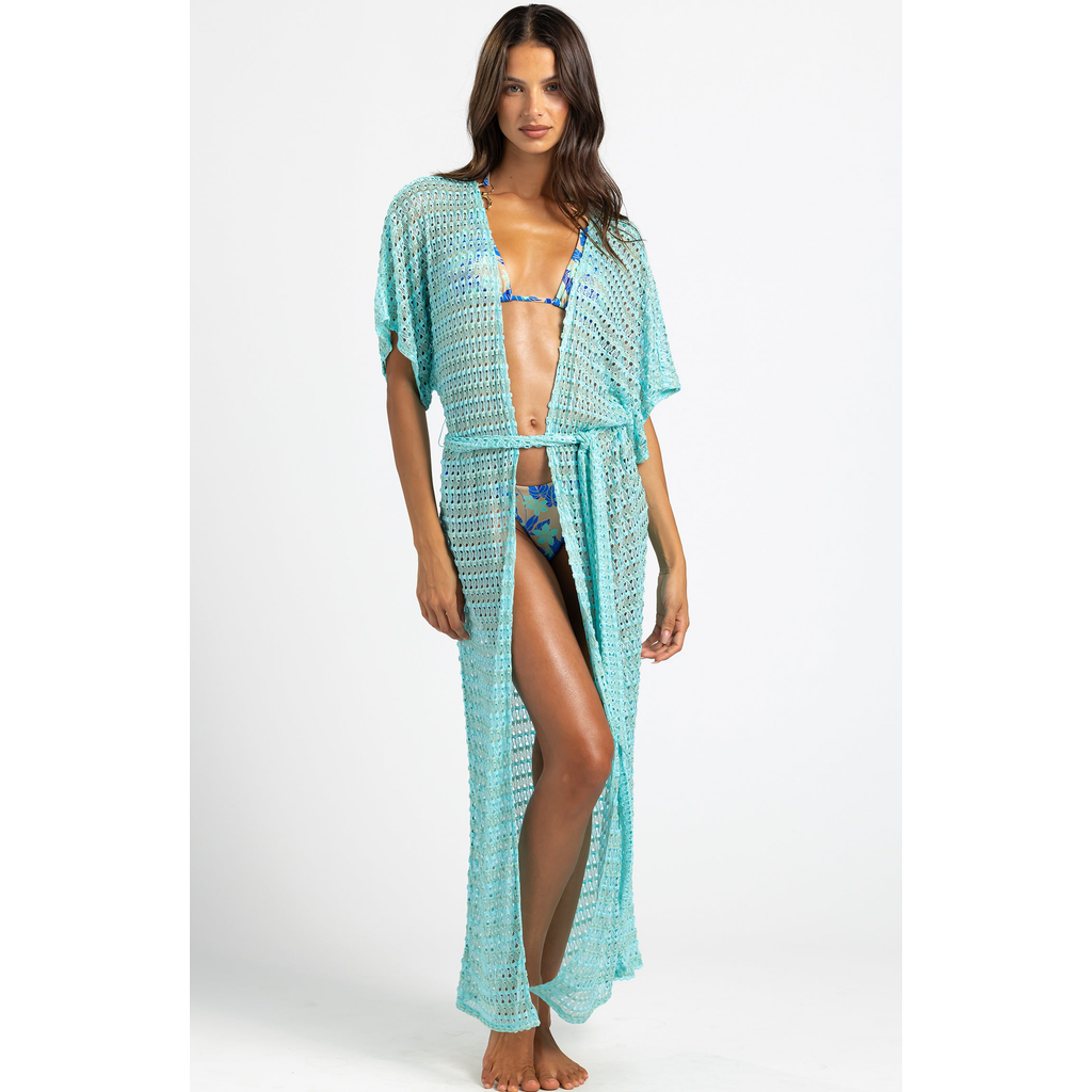 Beach Bunny Swimwear Camden Maxi Kaftan In Blue