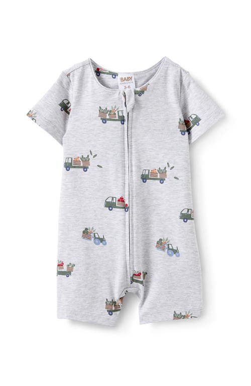 Cotton On Kids The Billie Short Sleeve Zip Romper In Cloud Marle Farmer S Market