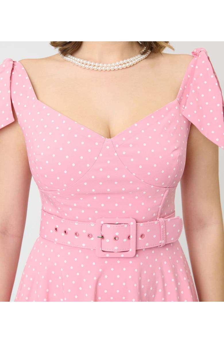 Unique Vintage Prairie Swing Dress, Alternate, color, Pink & White Gingham