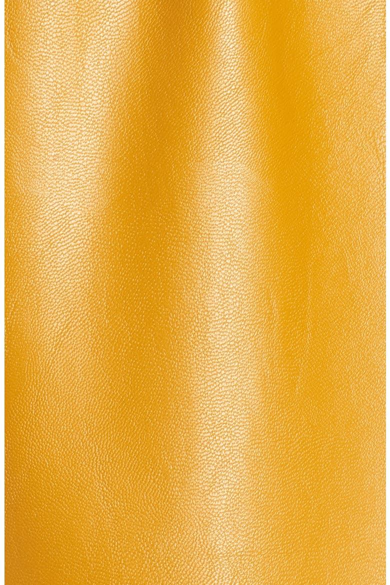 Faux Leather Miniskirt, Alternate, color, MUSTARD