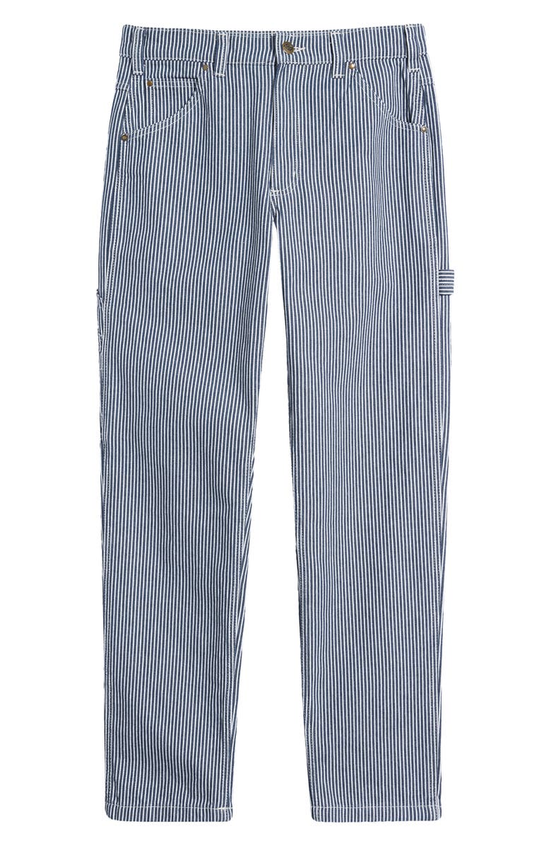 Dickies Garyville Hickory Stripe Straight Leg Carpenter Pants, Alternate, color, 