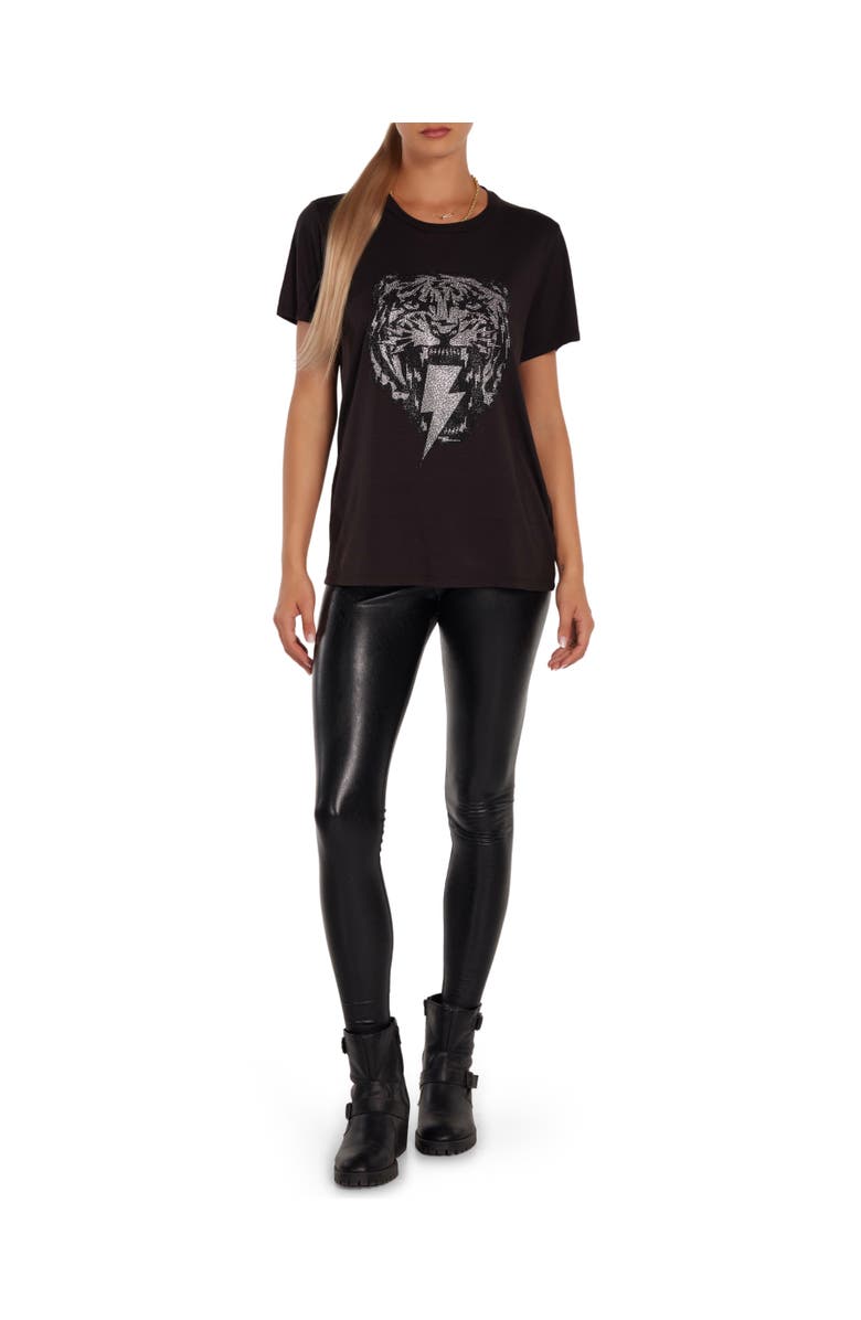 Lauren Moshi Wolf  Stud Lightning Tiger Top, Alternate, color, Onyx