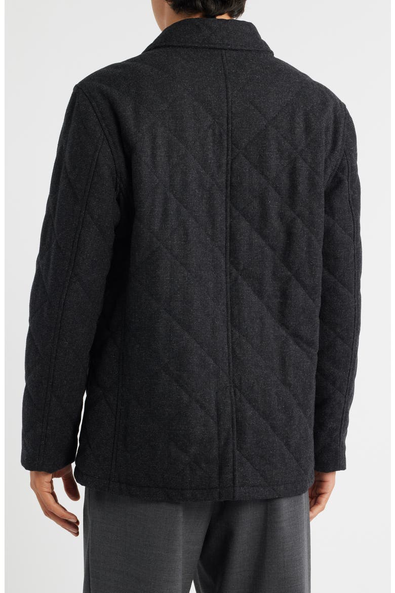 Hughes Quilted Walking Coat, Alternate, color, CARBON