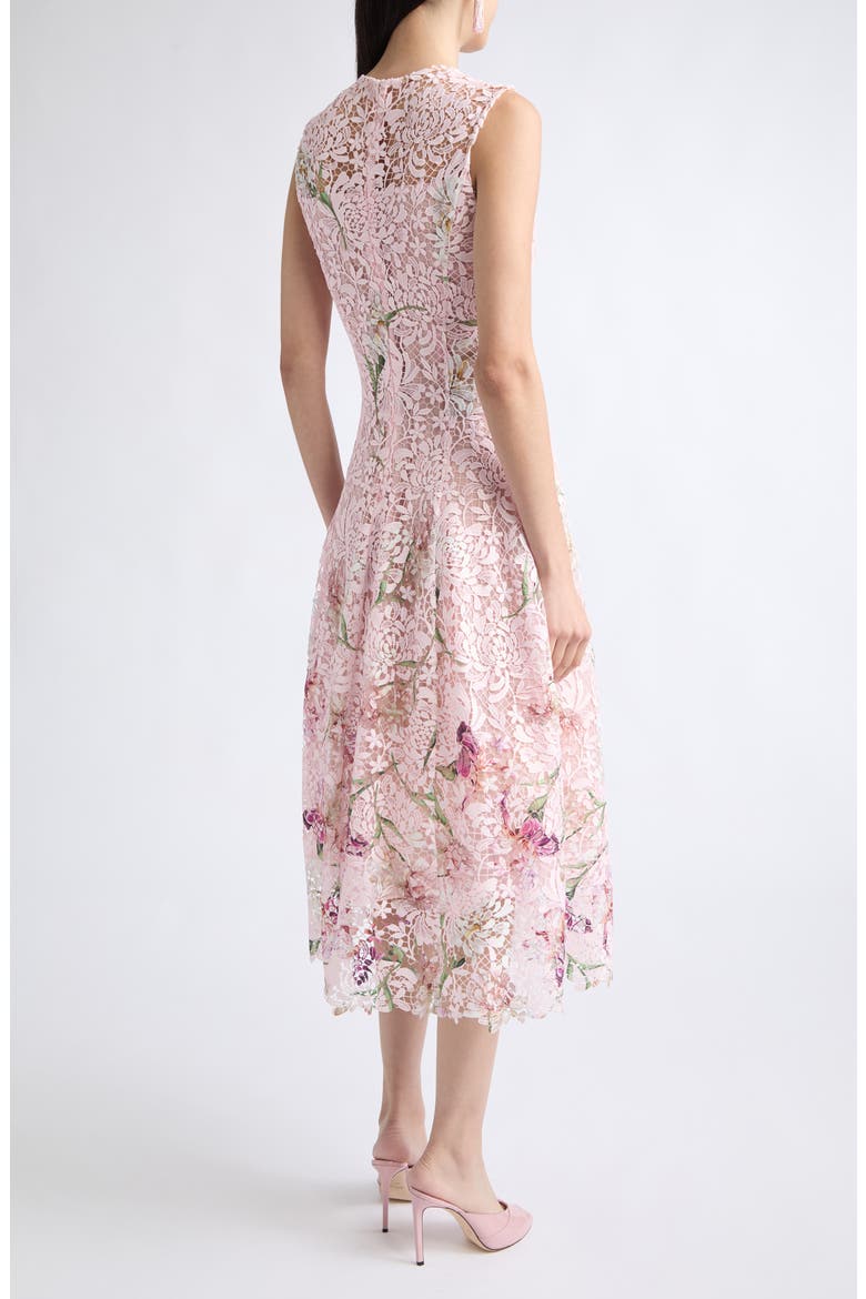 Painted Iris Guipure Lace Midi Dress, Alternate, color, BLOSSOM MULTI