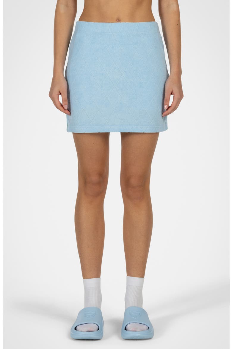 Apres-Golf Terry Miniskirt, Main, color, BRIGHT LIGHT BLUE