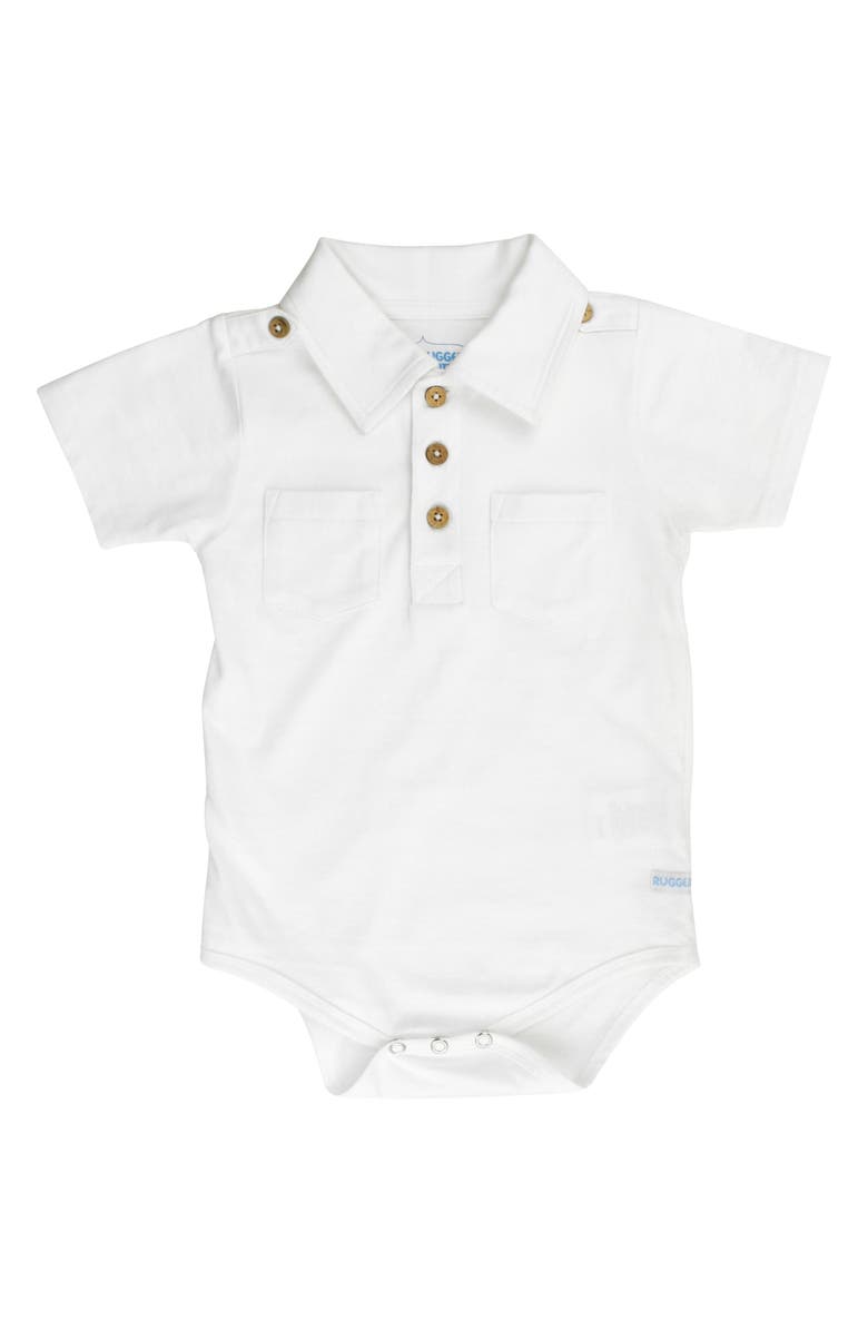 RuggedButts Knox Bodysuit & Plaid Overalls Set, Alternate, color, 