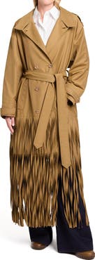 TWP Fringe Benefit Water Repellent Twill Trench Coat