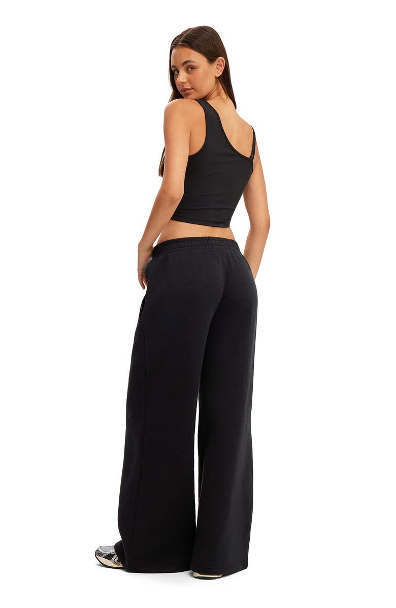 COTTON ON BODY Women's Active Fleece Wide Leg Sweatpant, Alternate, color, Black