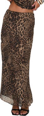 Princess Polly Eleganza Leopard Print Maxi Skirt