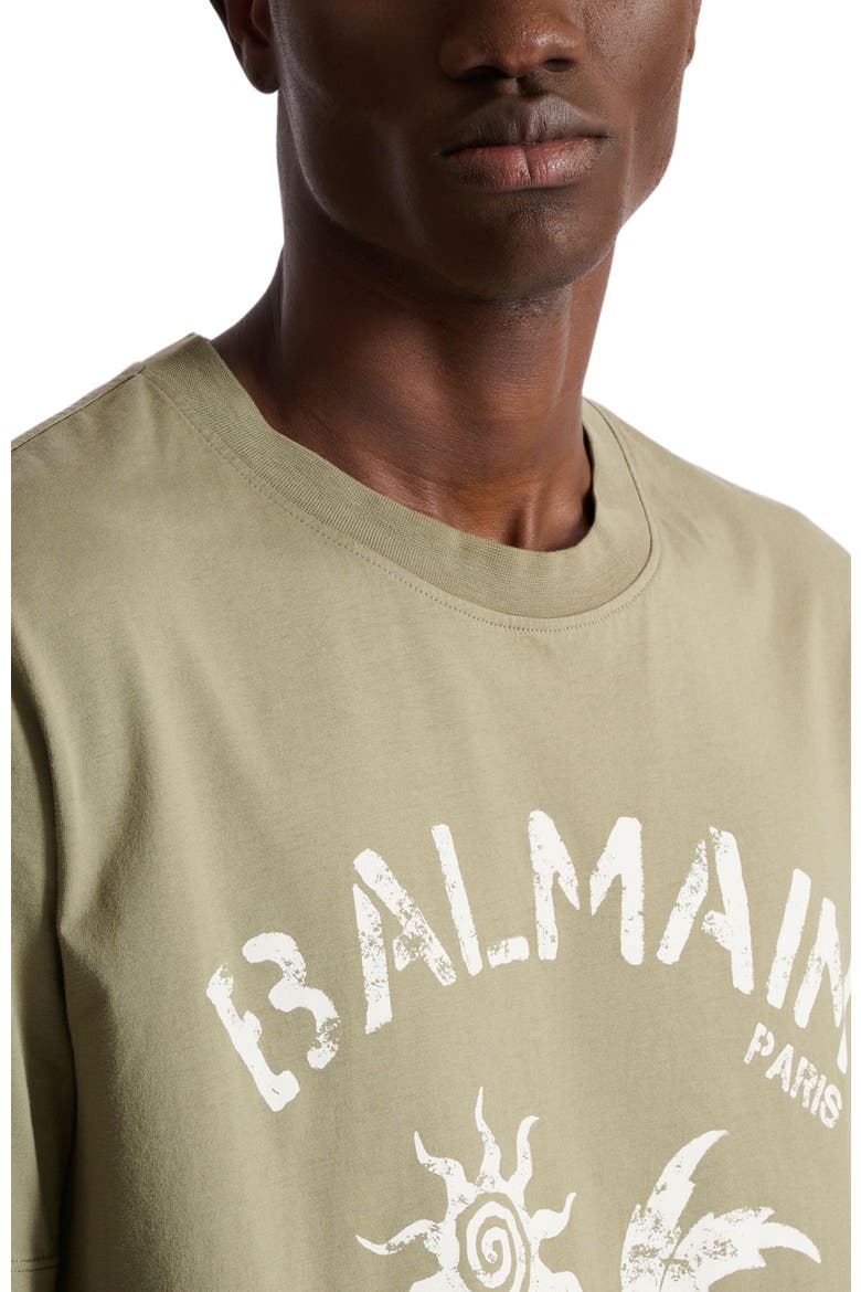 t-shirt with plage print, Alternate, color, green