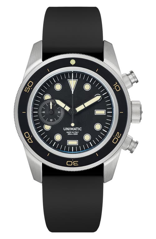 UNIMATIC Diving Heritage Chronograph Diving Watch, 41.5mm in Black  product