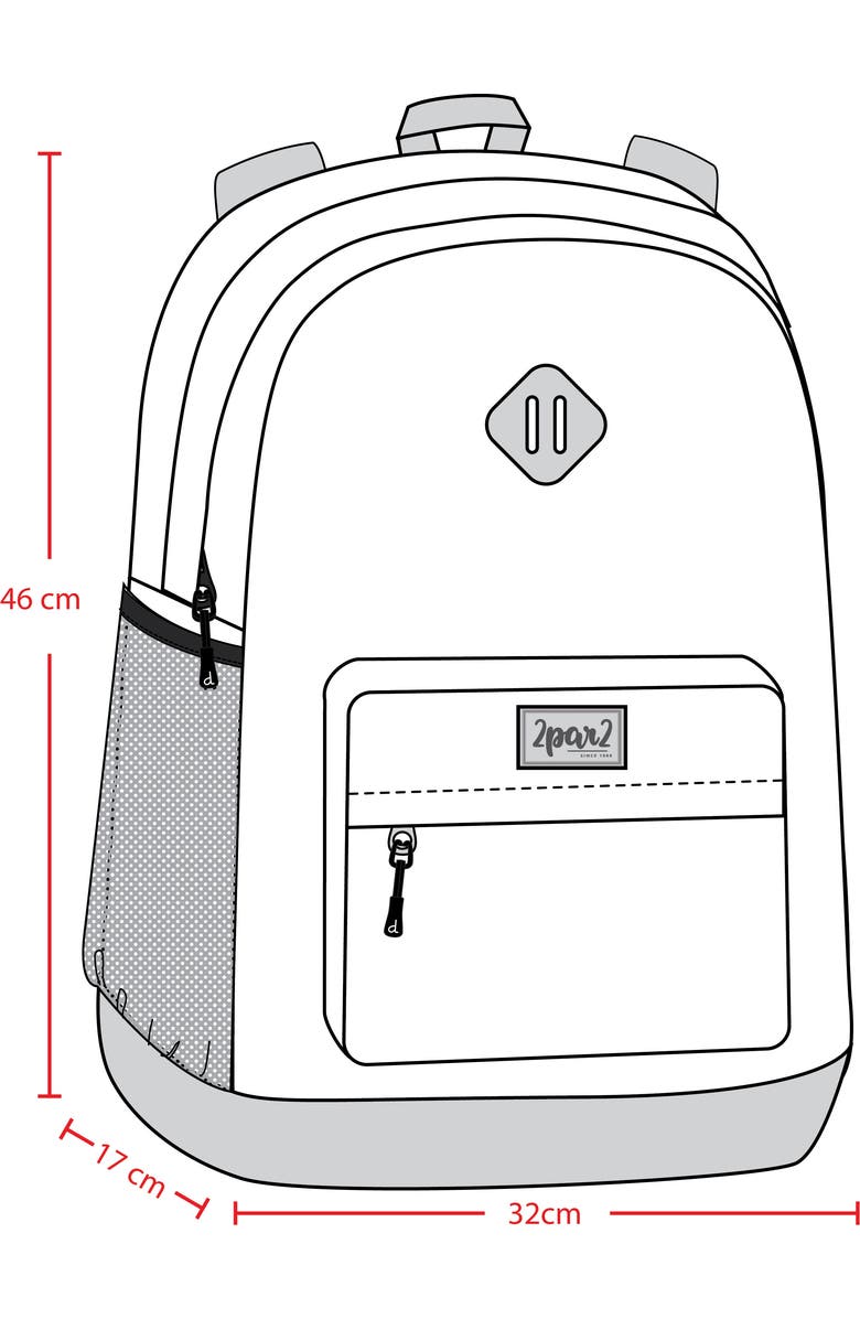 Deux par Deux Kids Backpack, Alternate, color, Smiley Face Girl