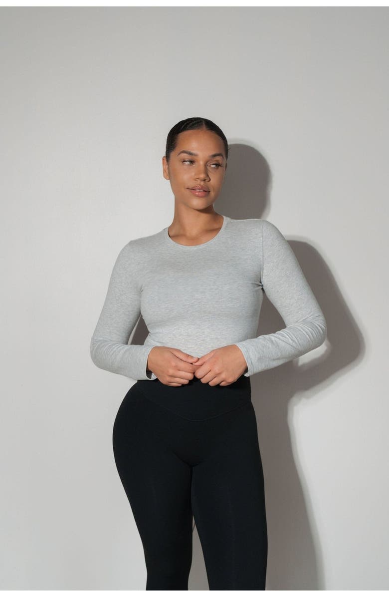 Vitality Basis Long Sleeve, Main, color, Heather Grey