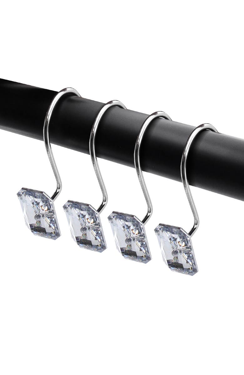 J AND V TEXTILES 12-Piece Decorative Shower Curtain Rings Set, Main, color, N/A