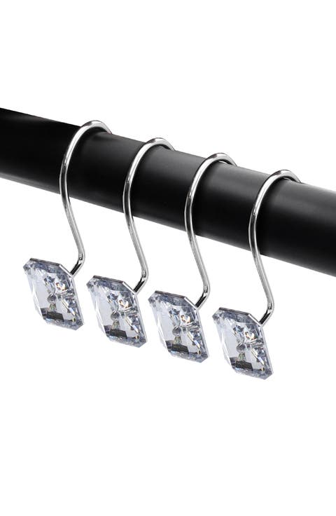 12-Piece Decorative Shower Curtain Rings Set