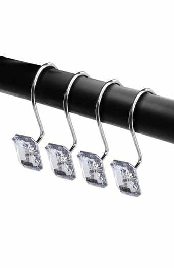 J AND V TEXTILES 12-Piece Decorative Shower Curtain Rings Set