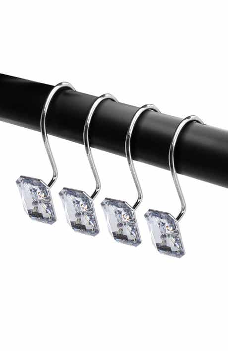 J AND V TEXTILES 12-Piece Decorative Shower Curtain Rings Set