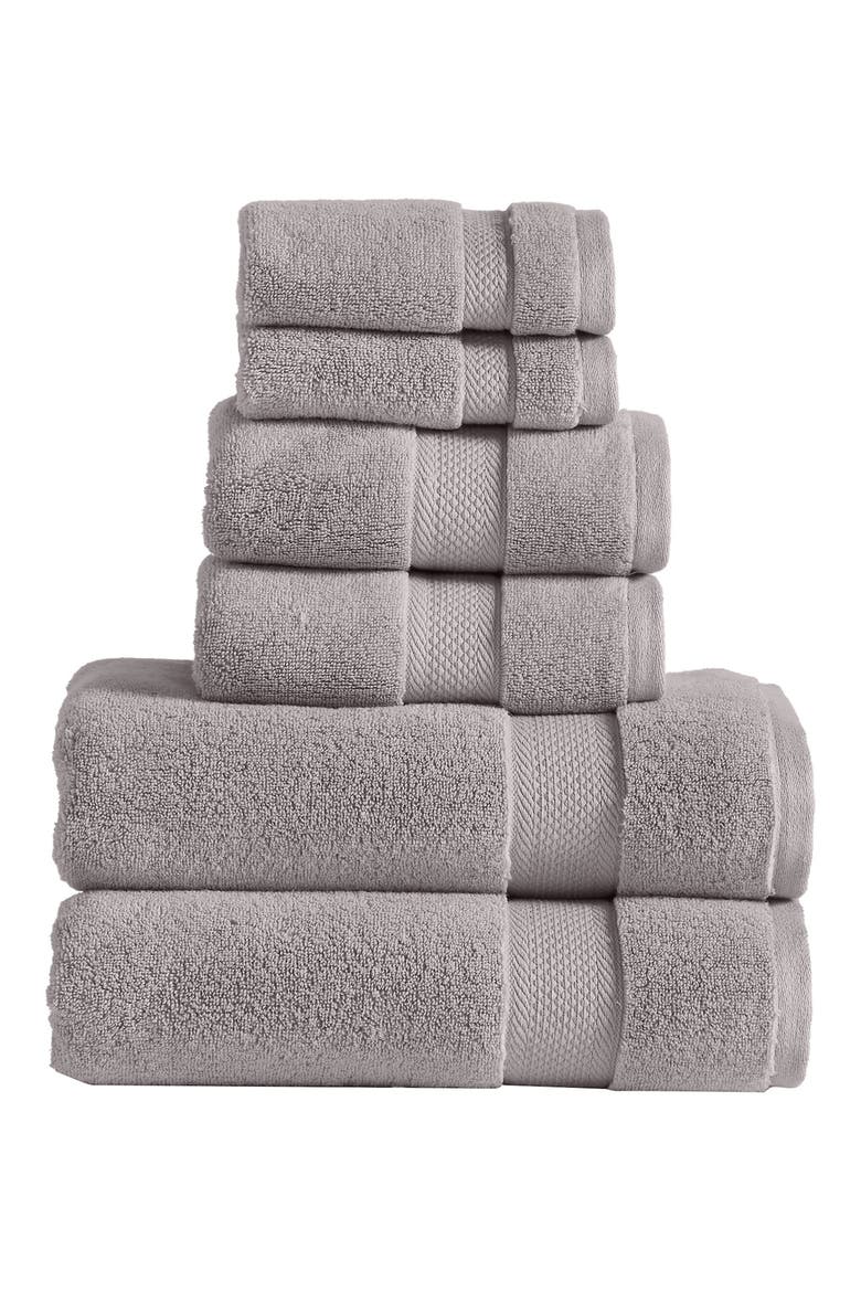 Luxury Quick Dry 6-Piece Towel Set, Main, color, STONE
