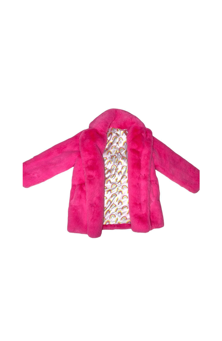 Lola + The Boys Faux Fur Coat, Main, color, Pink