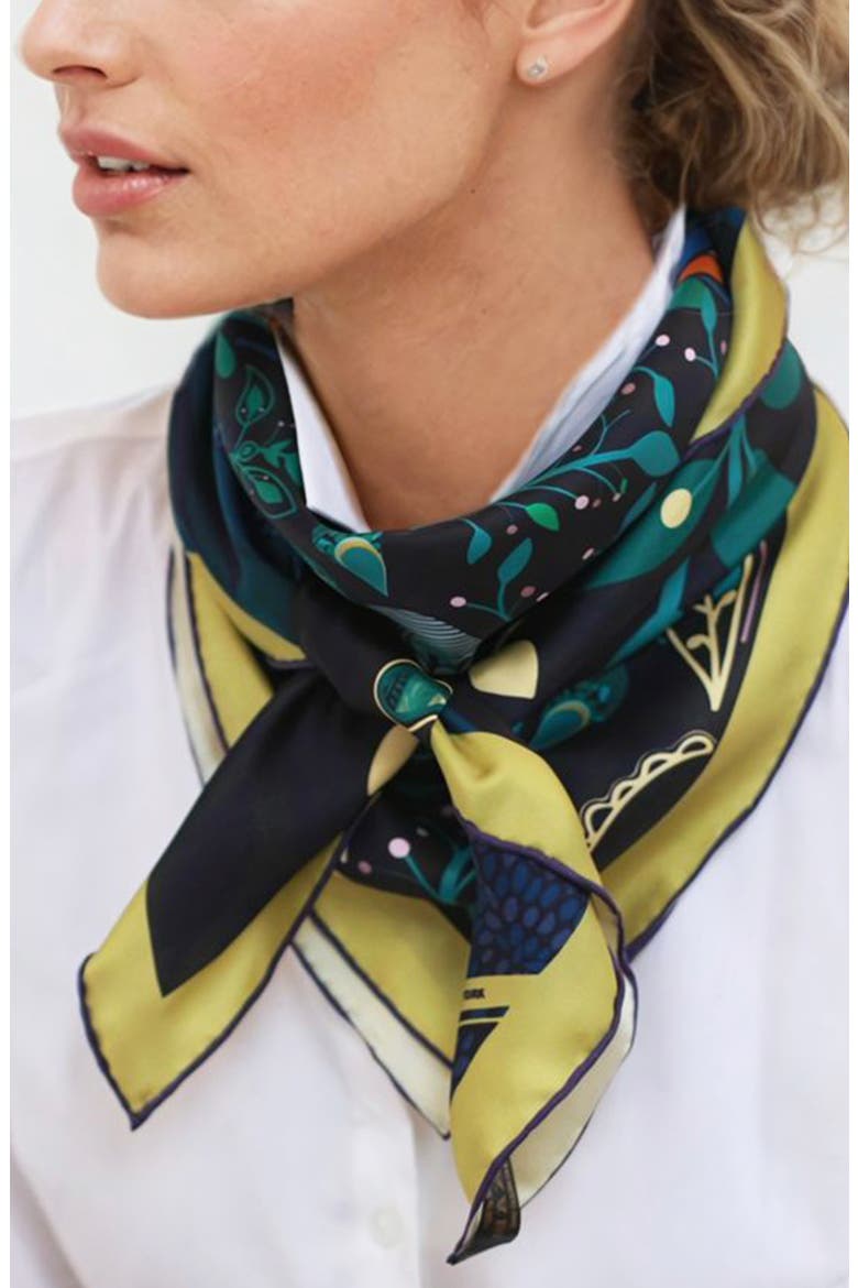 Silk Scarf of The Sprinkle Night, Alternate, color, Black