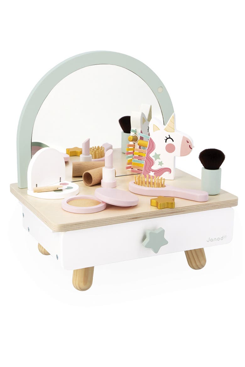 Unicorn Mini Dressing Table Toy, Alternate, color, WHITE