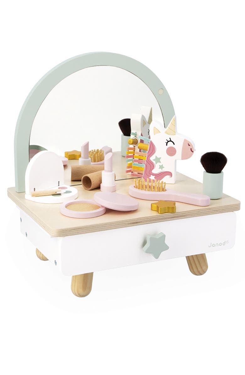 Janod Unicorn Mini Dressing Table Toy, Alternate, color, White