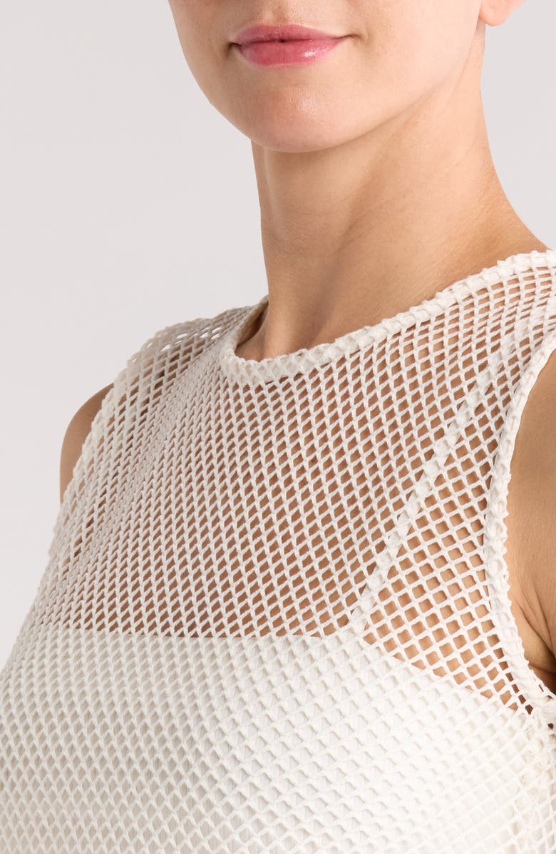 BOAMAR Filua Mesh Crop Top, Alternate, color, Vanilla