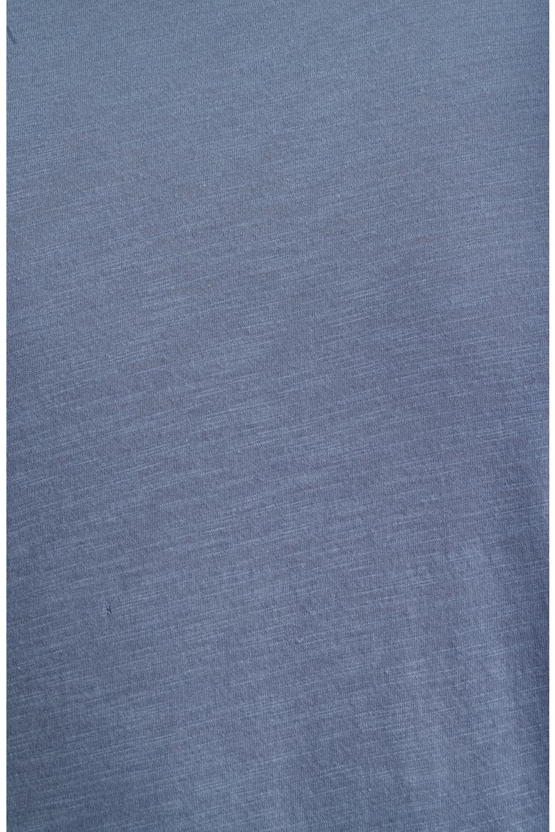 Fine Slub Layered Look Long Sleeve Pima Cotton T-Shirt, Alternate, color, HAWK BLUE/ COYOTE GRE