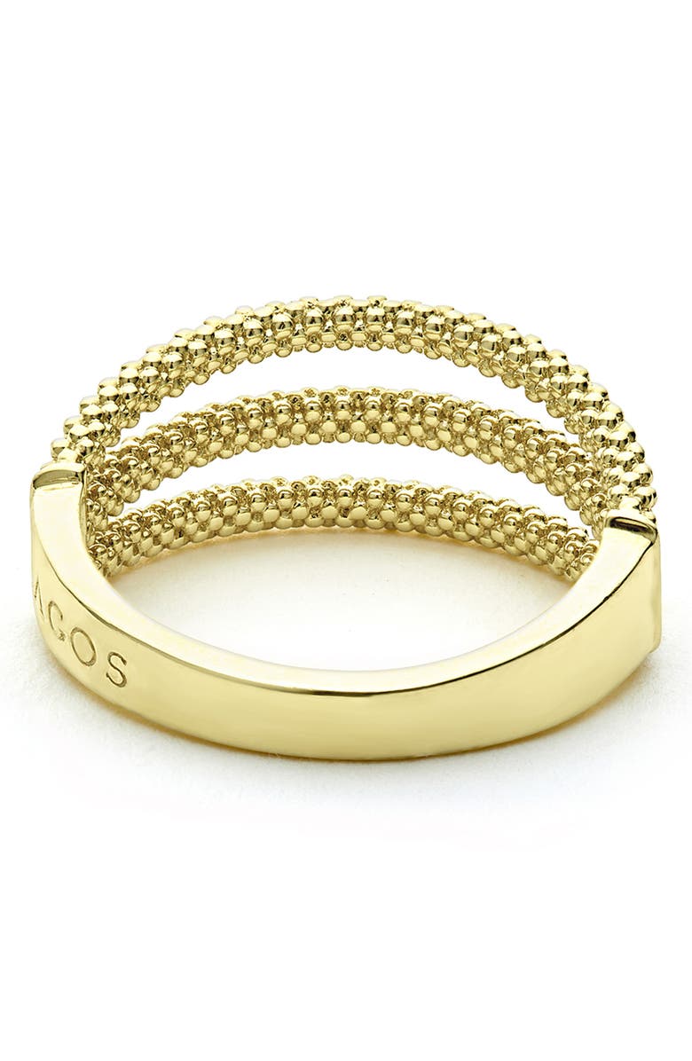 LAGOS Superfine Signature Caviar Stack Ring, Alternate, color, Gold