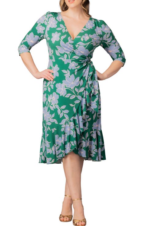Flirty Flounce Wrap Dress (Plus Size)