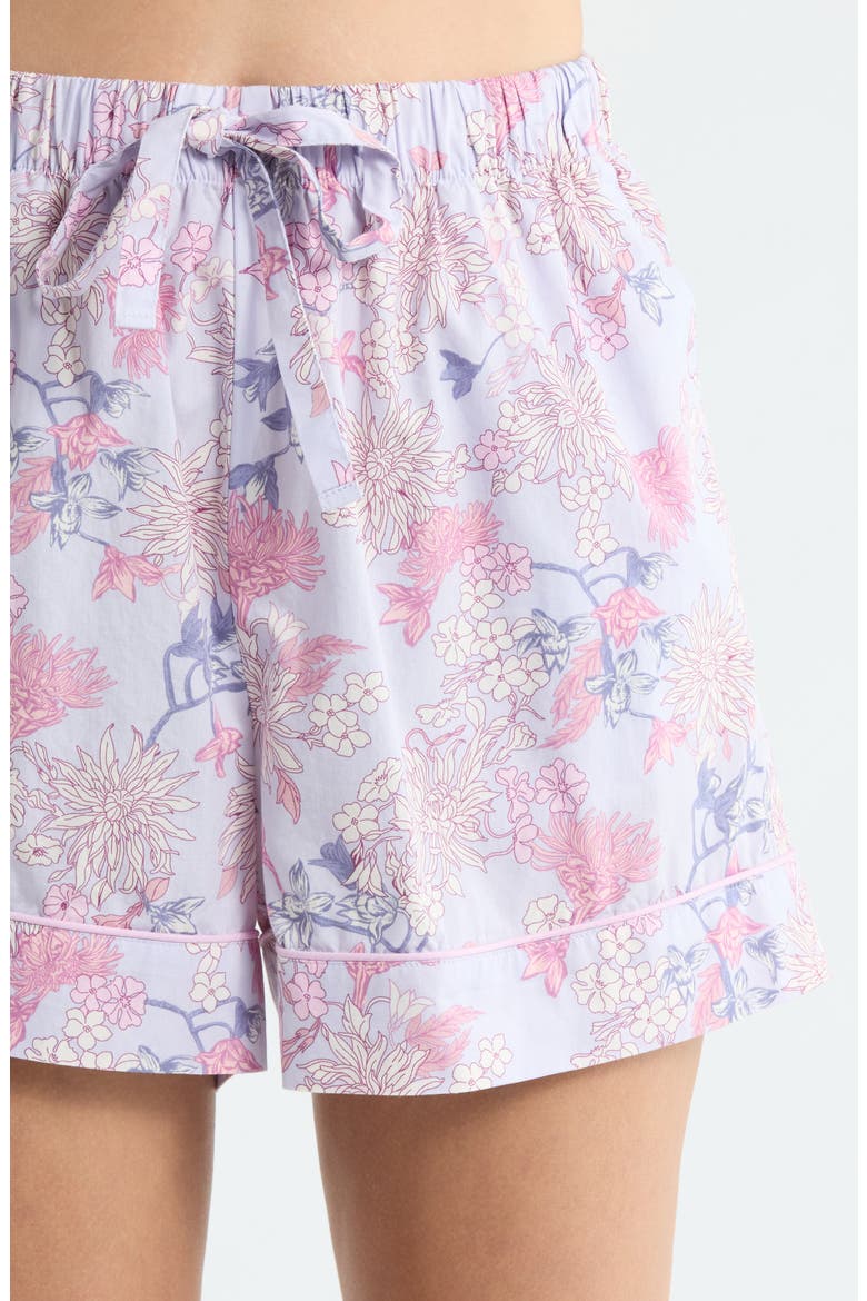 Classic Short Cotton Pajamas, Alternate, color, PURPLE WILD FLOWER