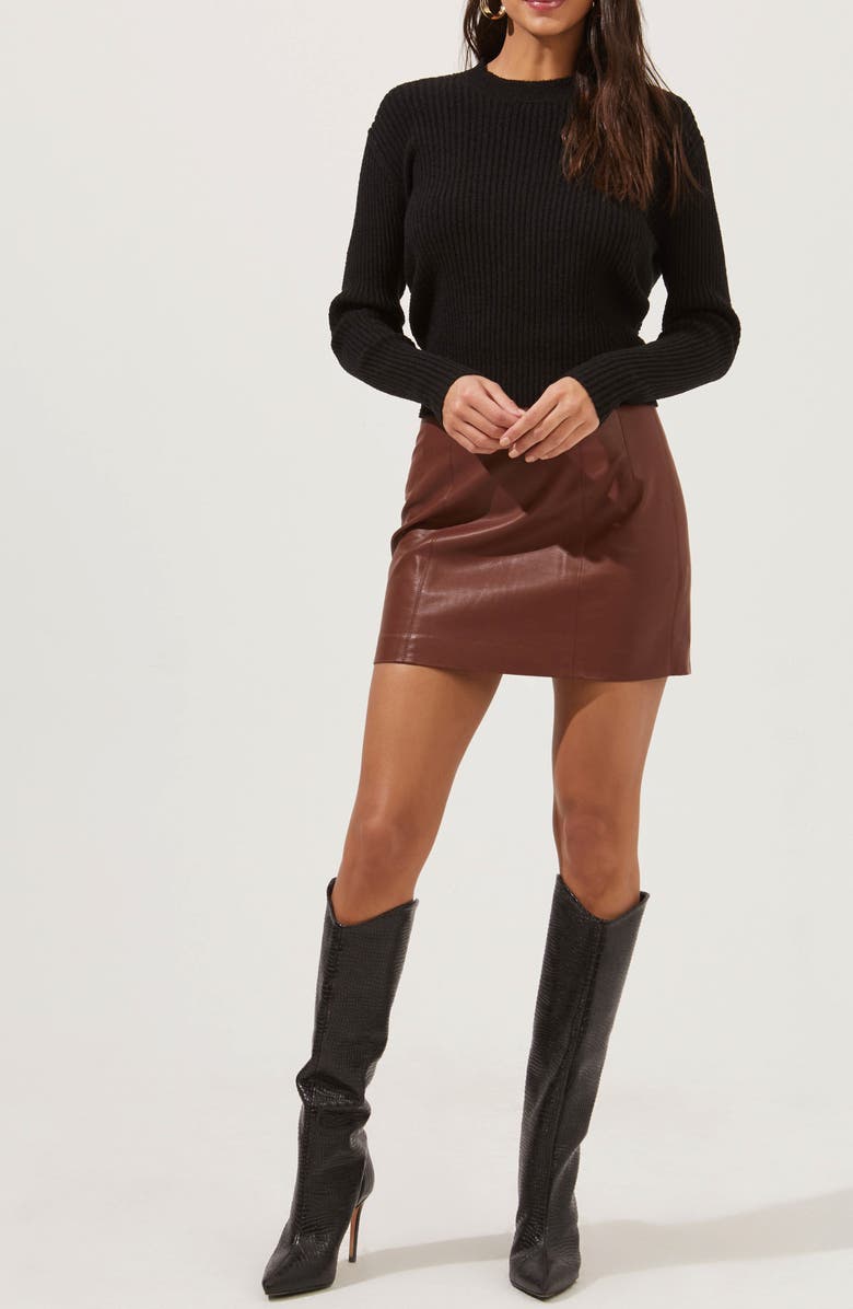 ASTR the Label Prescott Twist Back Cutout Sweater, Alternate, color, 