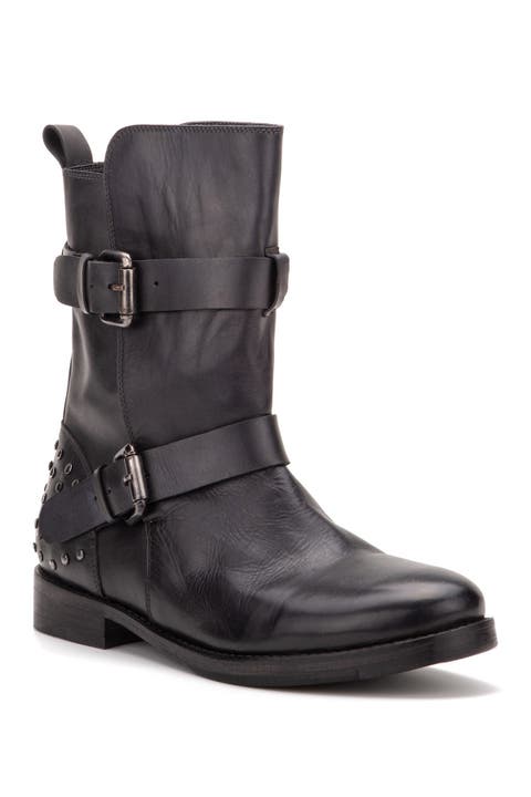Sherry Buckled Leather Boot