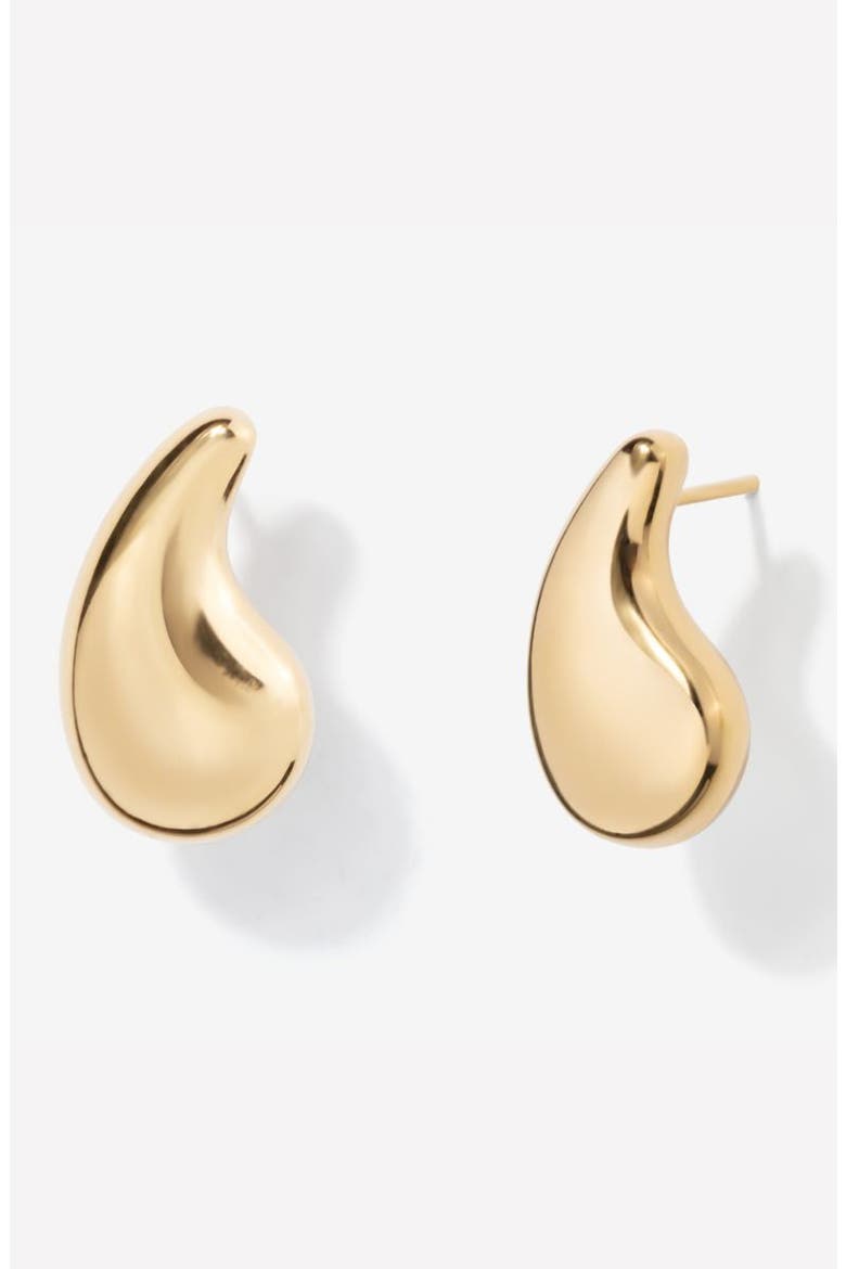 Lila Teardrop Stud Earrings, Main, color, Gold