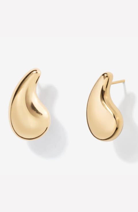 Lila Teardrop Stud Earrings